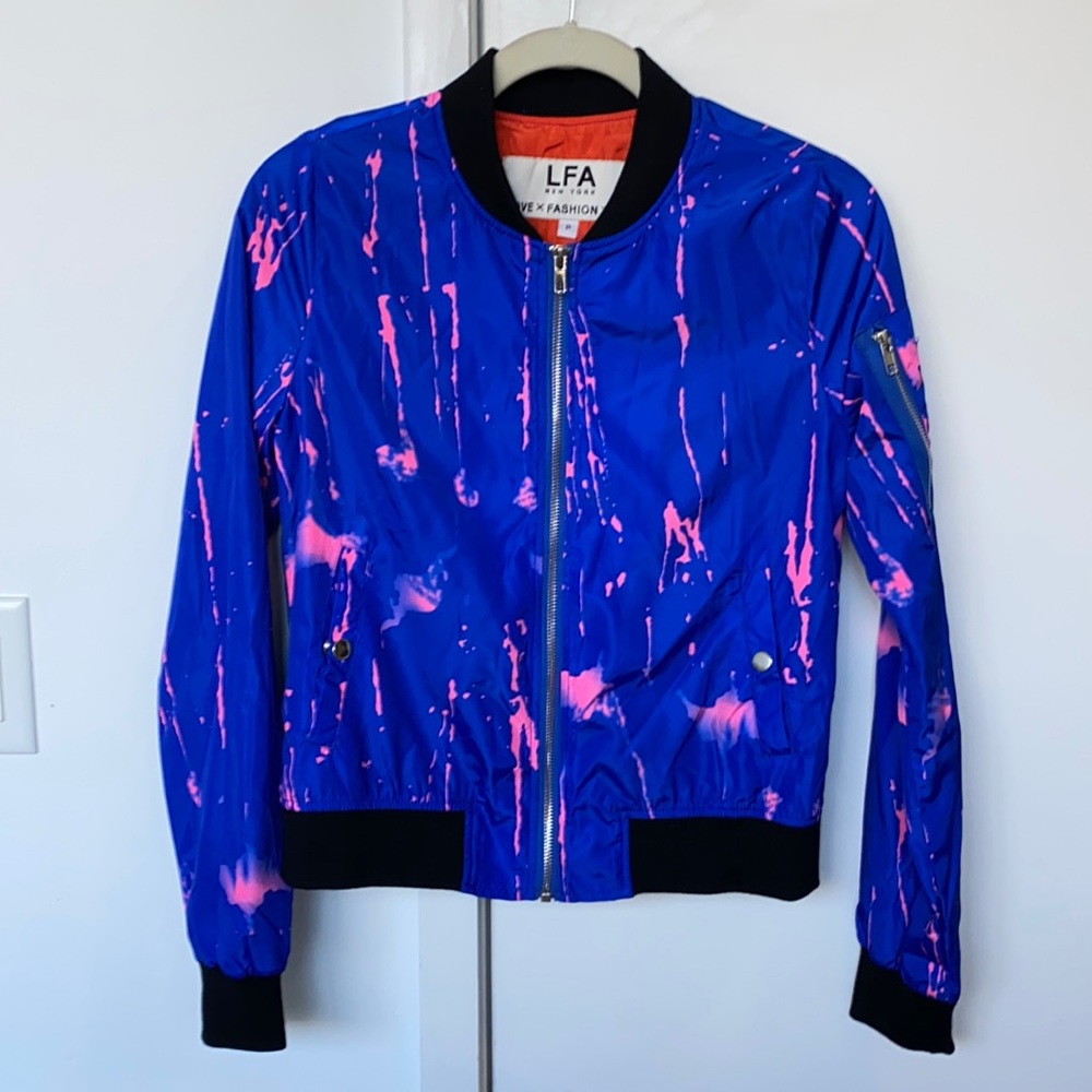 LFA Y2K 90s lightweight graffiti bomber jacket P